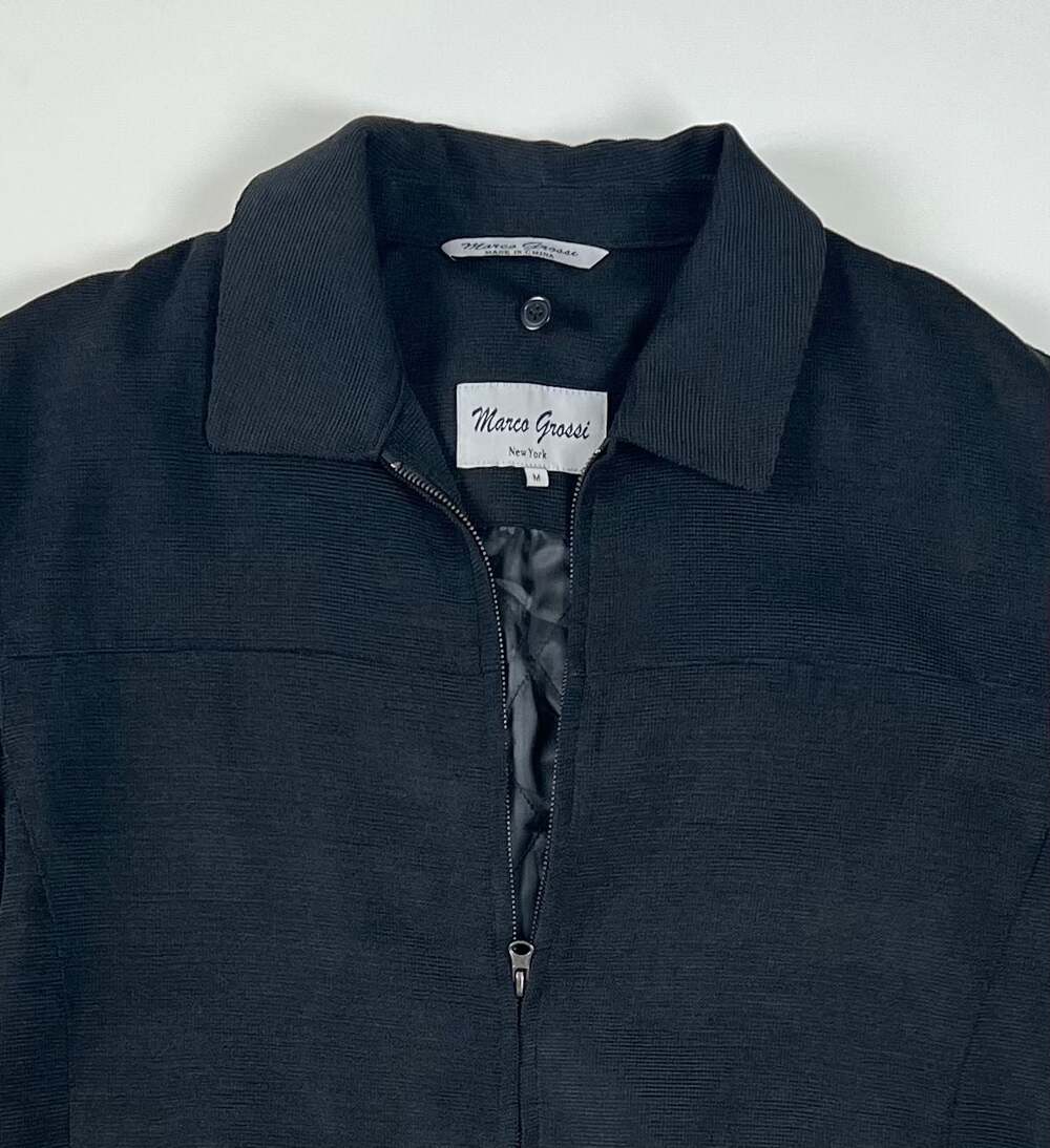 Marco Grossi New York Black Zip Up Jacket Size M